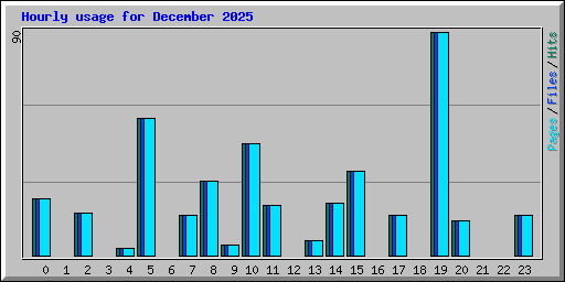 Hourly usage for December 2025